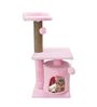 Leveled Pink MDF & Rope Cat Tree