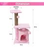 Leveled Pink MDF & Rope Cat Tree