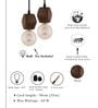 Catania Brown Wood Hanging Light