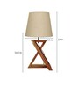 Catapult Wooden Table Lamp with Jute Shade & Brown Base