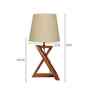 Catapult Wooden Table Lamp with Jute Shade & Brown Base