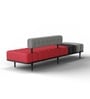 Caterpillar Hornbill Fabric Daybed in Red and Grey Colour