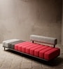 Caterpillar Hornbill Fabric Daybed in Red and Grey Colour