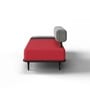 Caterpillar Hornbill Fabric Daybed in Red and Grey Colour