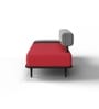 Caterpillar Hornbill Fabric Daybed in Red and Grey Colour