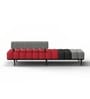 Caterpillar Hornbill Fabric Daybed in Red and Grey Colour