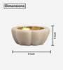 Catori White White Marble & Brass Tea Light Holder