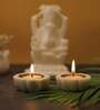 Catori White White Marble & Brass Tea Light Holder