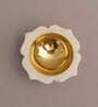 Catori White White Marble & Brass Tea Light Holder