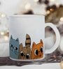 Cats Frosted White 350ml Glass Coffee Mug