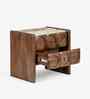 Cavallo Bedside Table In Acacia Wood Finish