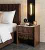 Cavallo Bedside Table In Acacia Wood Finish