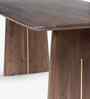 Cavallo 6 Seater Dining Table In American Walnut Wood Finish