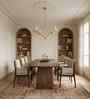 Cavallo 6 Seater Dining Table In American Walnut Wood Finish