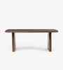 Cavallo 6 Seater Dining Table In American Walnut Wood Finish