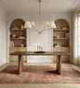 Cavallo 6 Seater Dining Table In American Walnut Wood Finish
