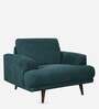 Ikrat Fabric 1 Seater Sofa in Green Colour