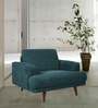 Ikrat Fabric 1 Seater Sofa in Green Colour