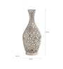 Cavendish Ornate Metal Floor Vase In Silver