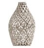 Cavendish Ornate Metal Floor Vase In Silver