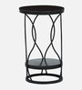Cavos Metal End Table In Black Colour