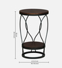 Cavos Metal End Table In Black Colour