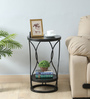 Cavos Metal End Table In Black Colour