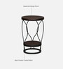 Cavos Metal End Table In Black Colour