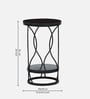 Cavos Metal End Table In Black Colour