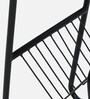 Cavos Metal End Table In Black Finish With Magazine Stand