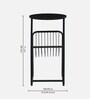 Cavos Metal End Table In Black Finish With Magazine Stand