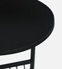 Cavos Metal End Table In Black Finish With Magazine Stand