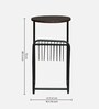 Cavos Metal End Table In Black Finish With Magazine Stand