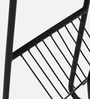 Cavos Metal End Table In Black Finish With Magazine Stand