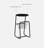 Cavos Metal End Table In Black Finish With Magazine Stand