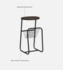 Cavos Metal End Table In Black Finish With Magazine Stand