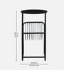 Cavos Metal End Table In Black Finish With Magazine Stand