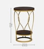 Cavos Metal End Table In Gold Colour