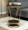 Cavos Metal End Table In Gold Colour