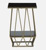 Cavos Metal End Table In Gold Colour