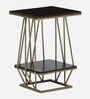 Cavos Metal End Table In Gold Colour