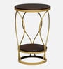 Cavos Metal End Table In Gold Colour