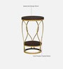 Cavos Metal End Table In Gold Colour
