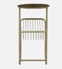 Cavos Metal End Table In Gold Finish With Magazine Stand