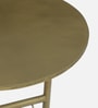 Cavos Metal End Table In Gold Finish With Magazine Stand