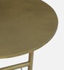 Cavos Metal End Table In Gold Finish With Magazine Stand
