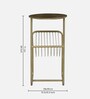 Cavos Metal End Table In Gold Finish With Magazine Stand