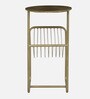 Cavos Metal End Table In Gold Finish With Magazine Stand