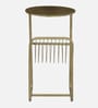 Cavos Metal End Table In Gold Finish With Magazine Stand