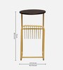 Cavos Metal End Table In Gold Finish With Magazine Stand